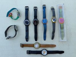 9x Swatch Vintage Uhren inkl. Chronographen & Box