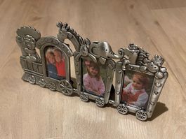 Süsser Kinder Fotorahmen aus Metall - Zug Tiermotiv 🐻🐰🦒