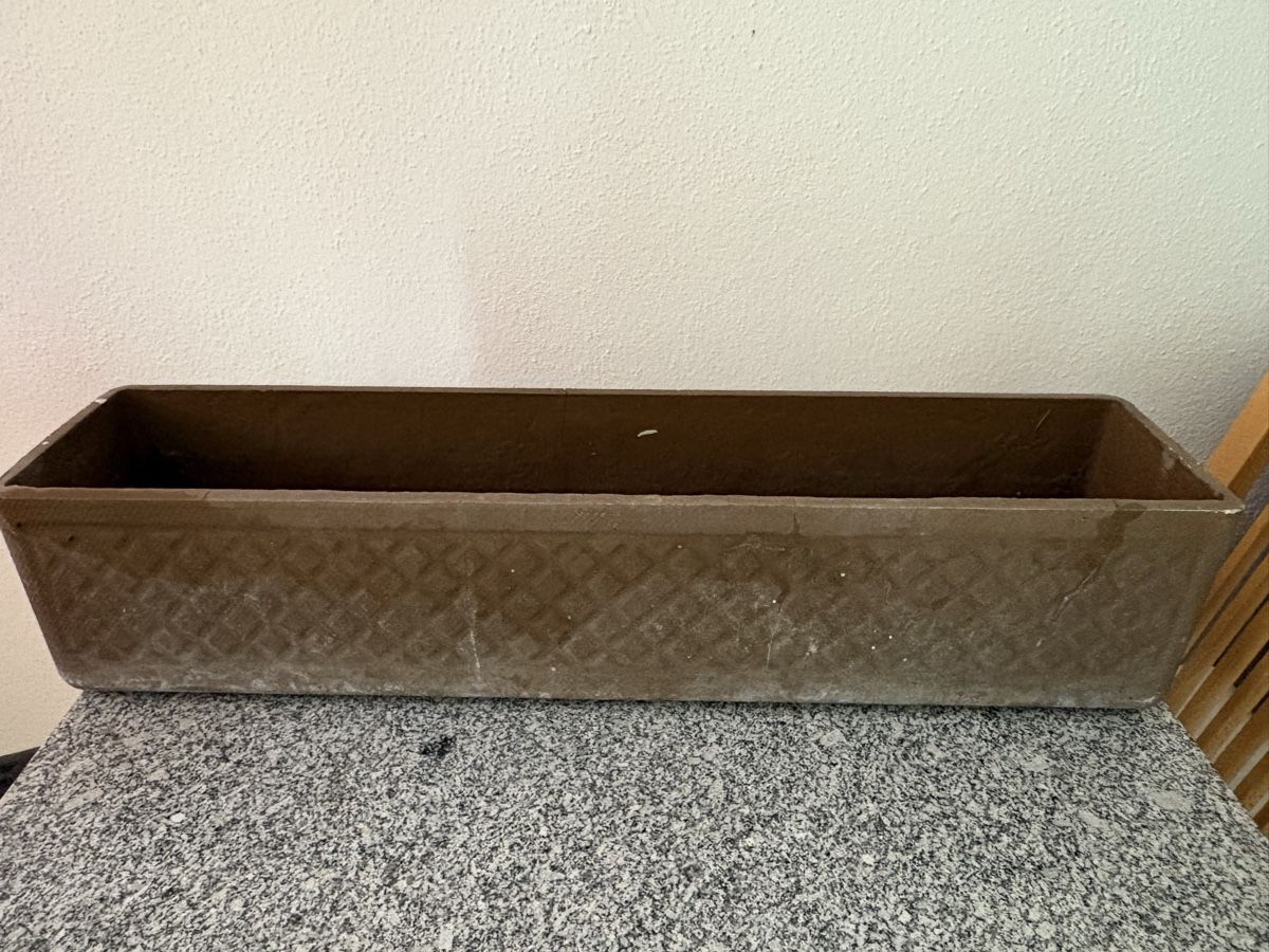 Eternit Vasi per fiori: 3 Blumenkasten,79cm lang,17 cm hoch – Usato da Steinhausen venduto da eve8227