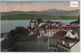 Nyon et le Mont-Blanc - coloriert