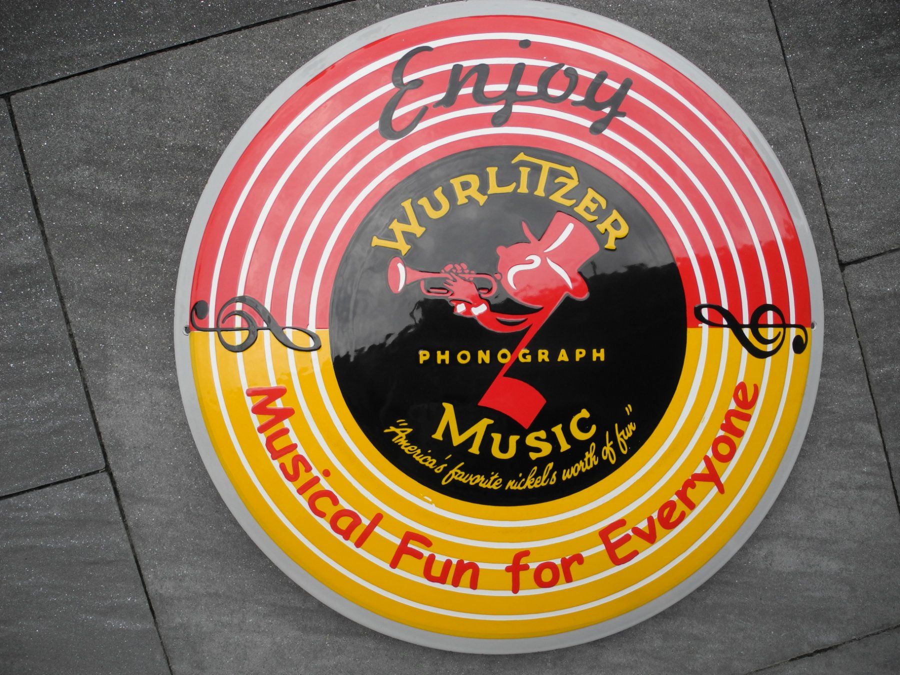 Insegne: GROSSES WURLITZER EMAILSCHILD – Nuovo (secondo la descrizione) da Reinach AG venduto da Huckleberrysix 3