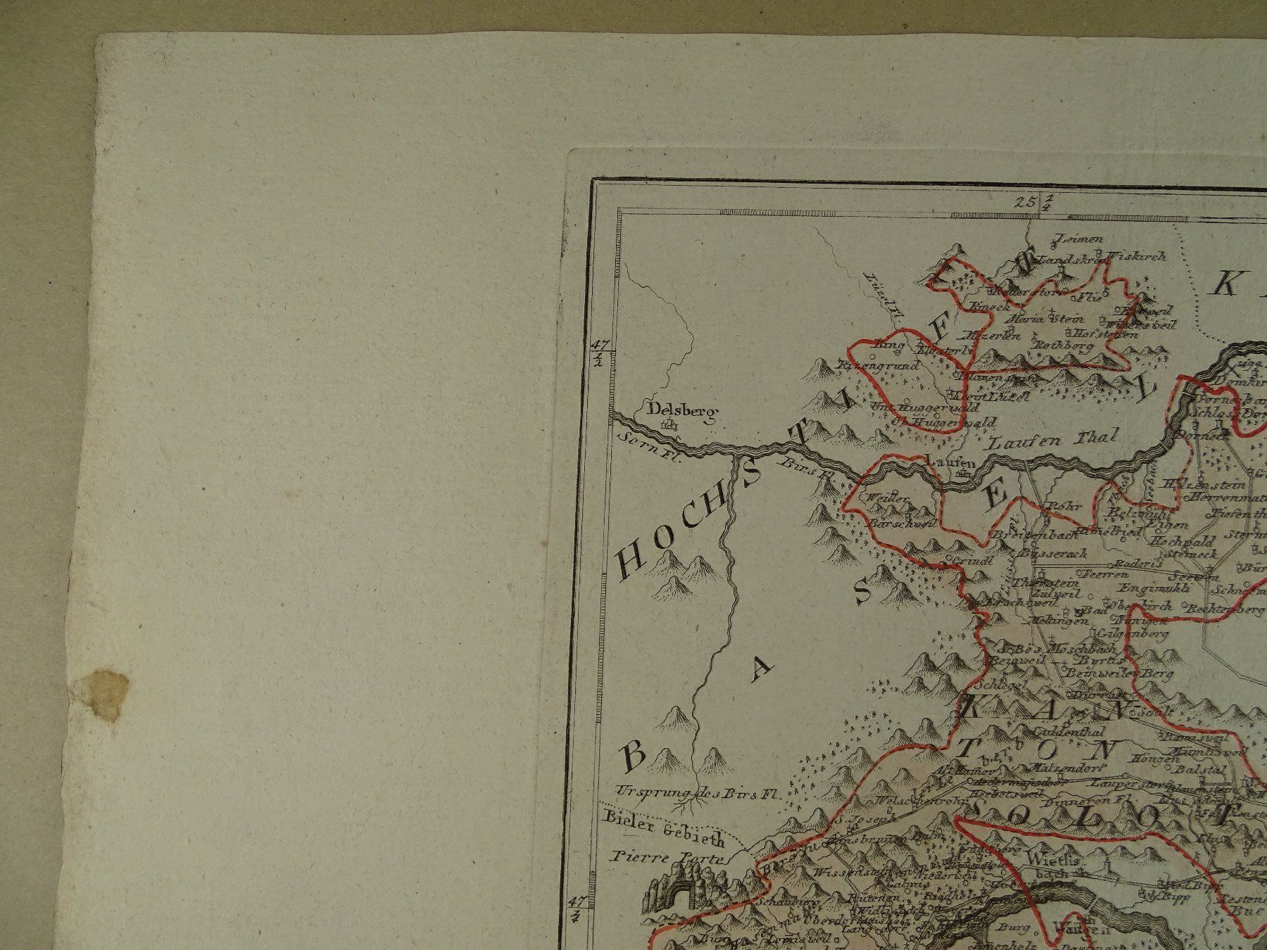 Incisioni: DER KANTON SCHAFFHAUSEN, REILLY 1791 – Usato da Grüningen venduto da Kartensammler 2