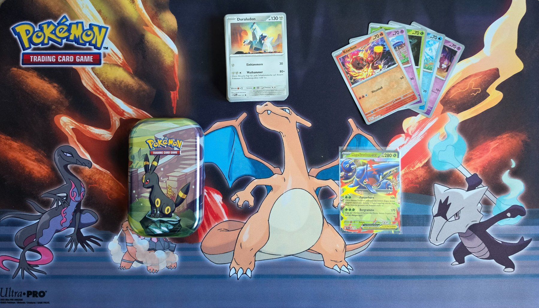 Pokémon Sammelbilder & Trading cards: Pokémon Mini-Tin Karten-Set mit EX-Karte – Gebraucht aus Belp von Lacorte