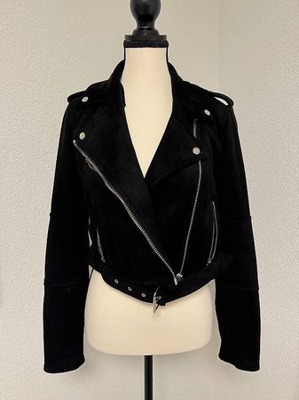 Schwarze Bikerjacke