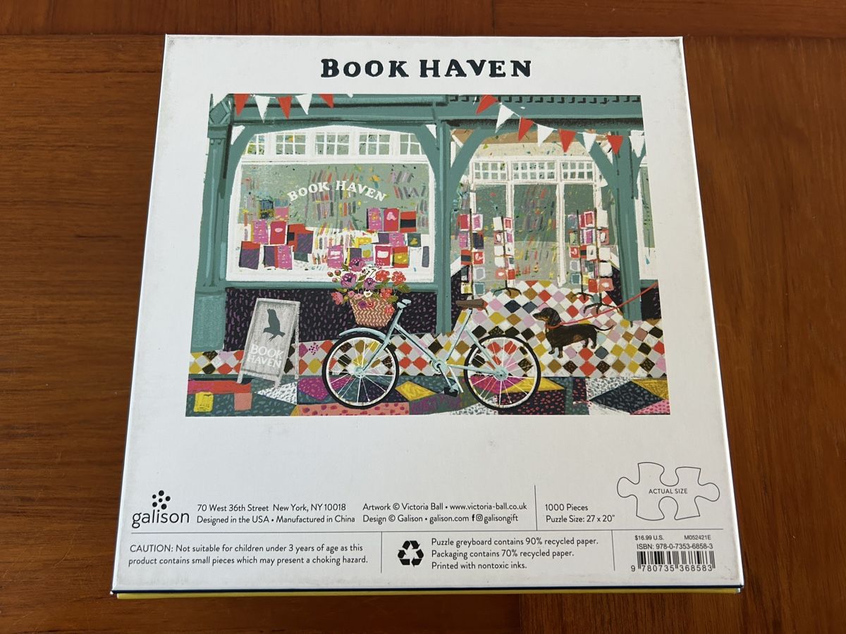 Puzzle: Book Haven - Puzzle - 1000 Teile - neu – Nuovo e nell'imballaggio originale da Riniken venduto da KreativImKopf 1