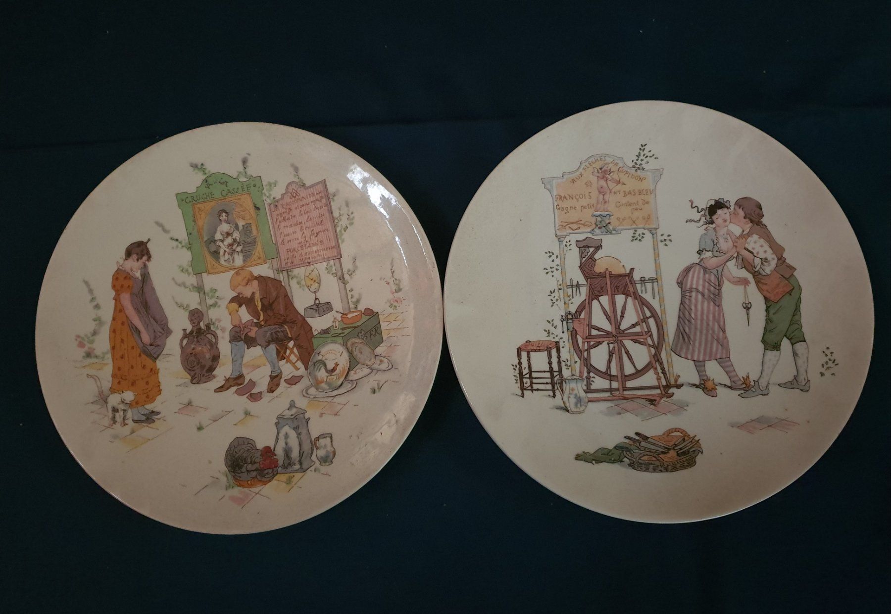 Assiettes: 2 LUSTIGEN TELLER – D'occasion à Schönenwerd par Sneki55