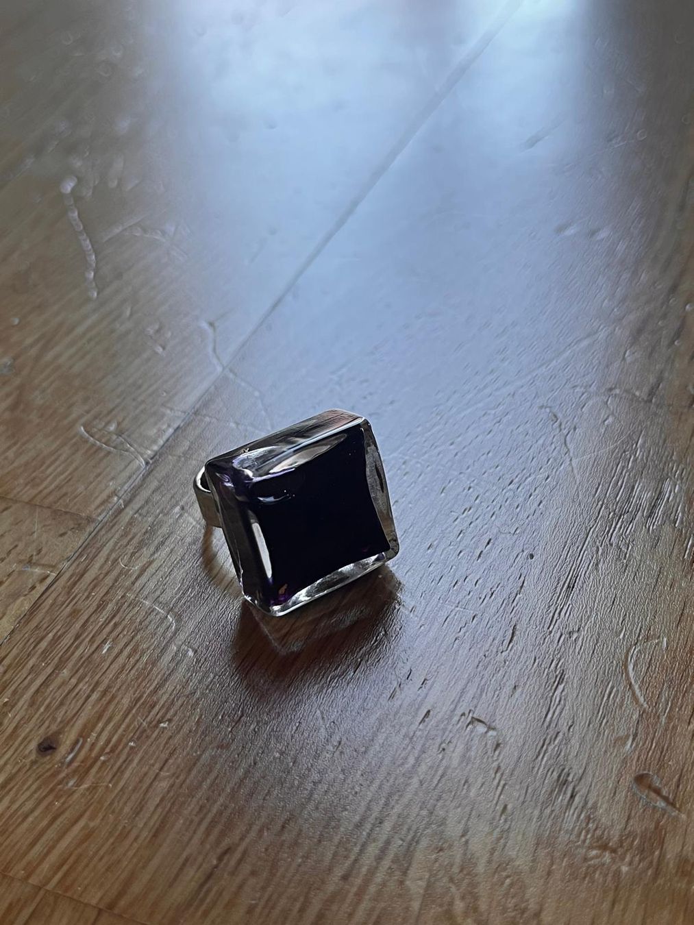 Anelli: Bague argentée avec liquide noire taille réglable – Nuovo (secondo la descrizione) da Bassins venduto da mar_m22f 1
