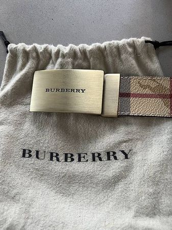 Cintura Burberry in pelle stampa classica