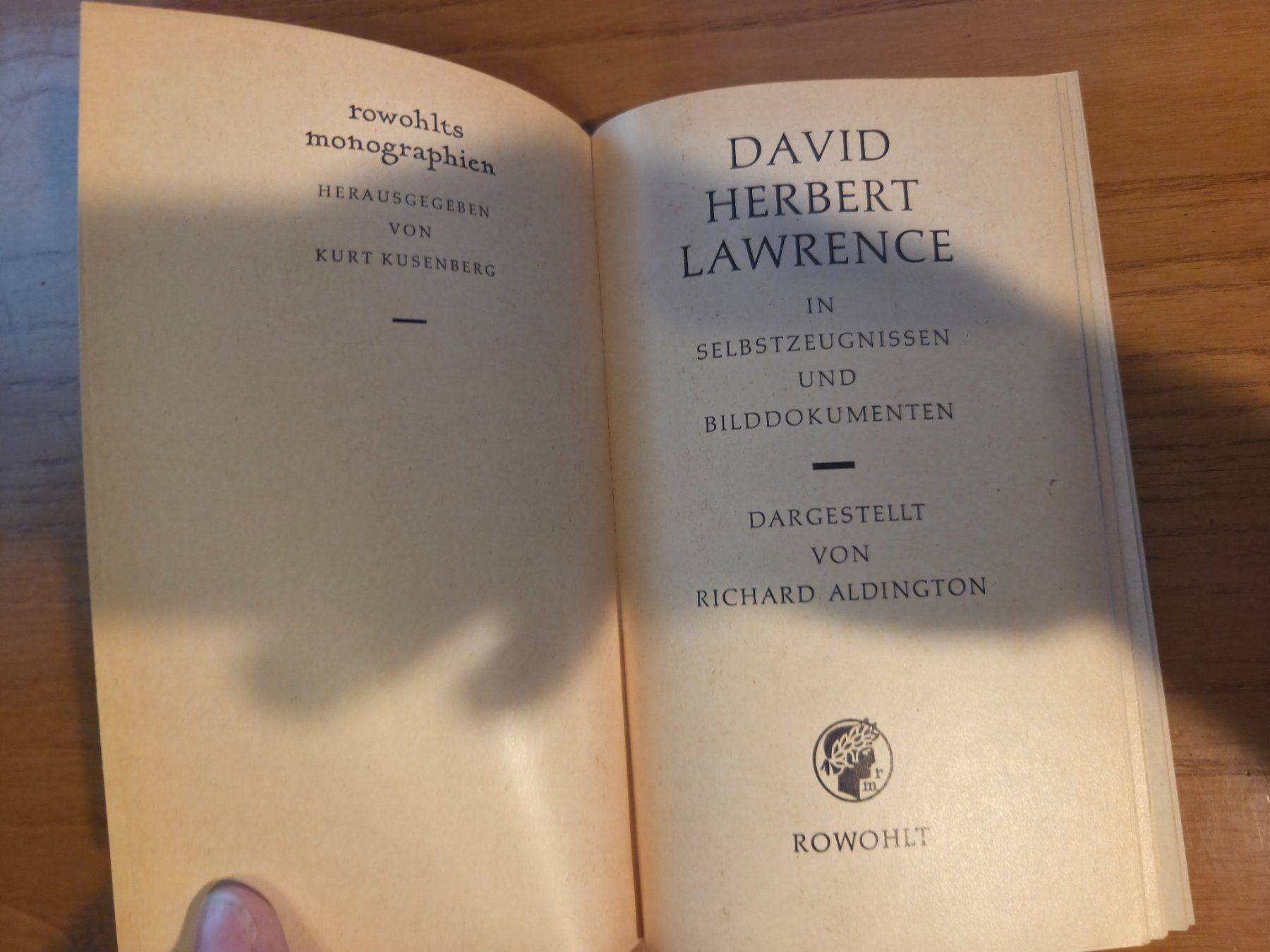 Bücher: D. H. Lawrence Rowohlts Monographien Nr. 51 - 1961 – Gebraucht aus Aldesago von lusuardi 3