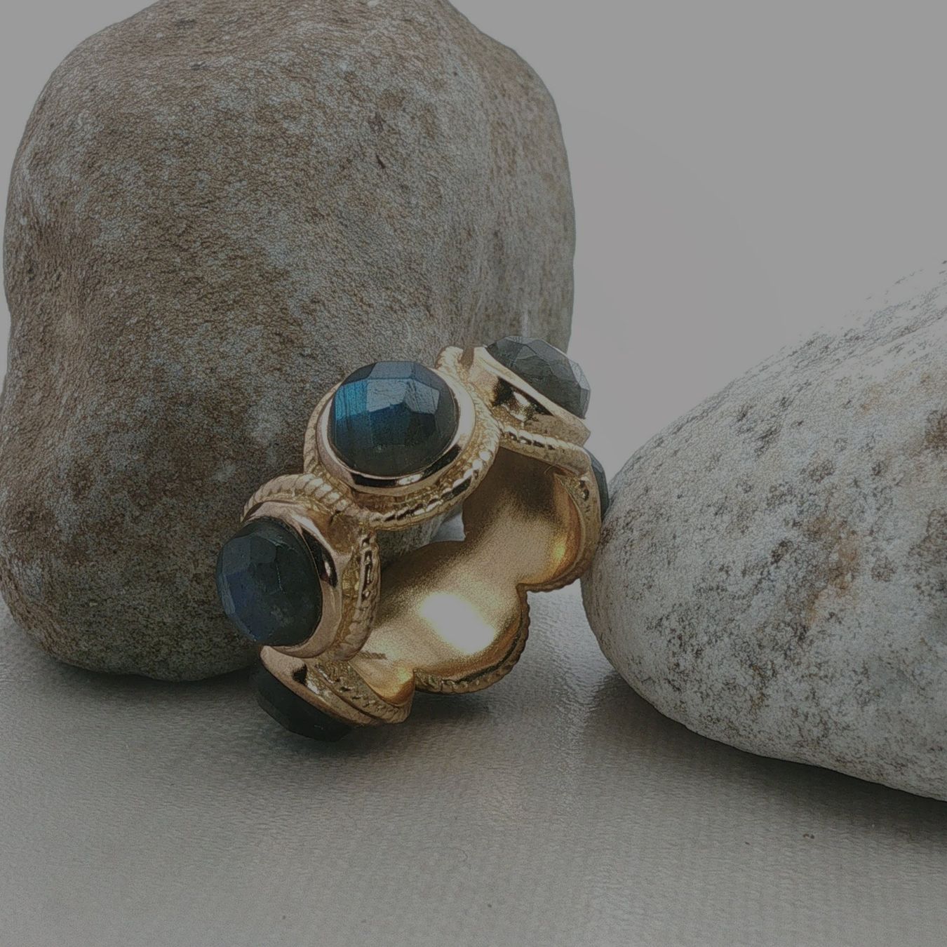 Olga Ribler Anelli: Statement Silber Ring 925 Grösse 55 mit Labradorite – Nuovo (secondo la descrizione) da Luzern venduto da Schmuckoutlet 5