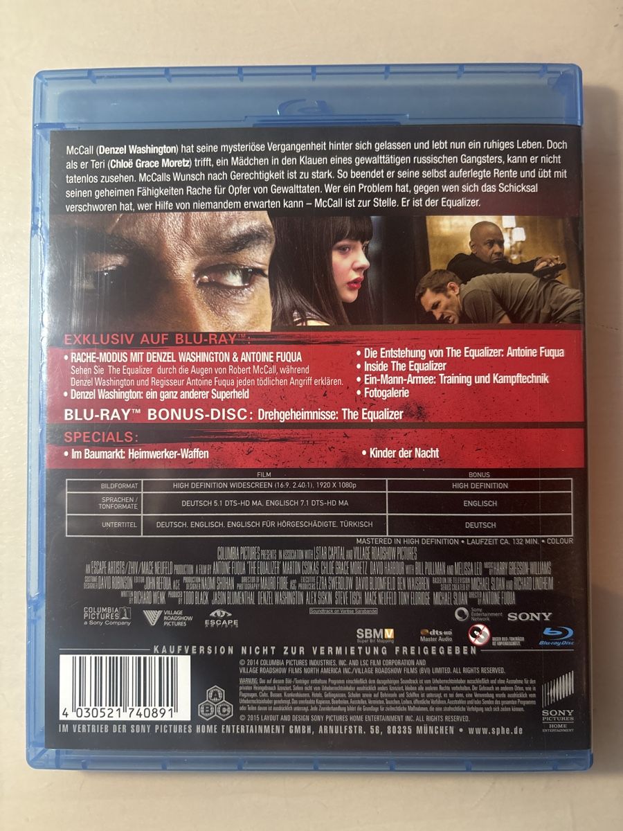 Tutti i DVDs: The Equalizer - Denzel Washington - Blu-Ray - Top Zustand – Nuovo (secondo la descrizione) da Ruswil venduto da Slivio_ 1