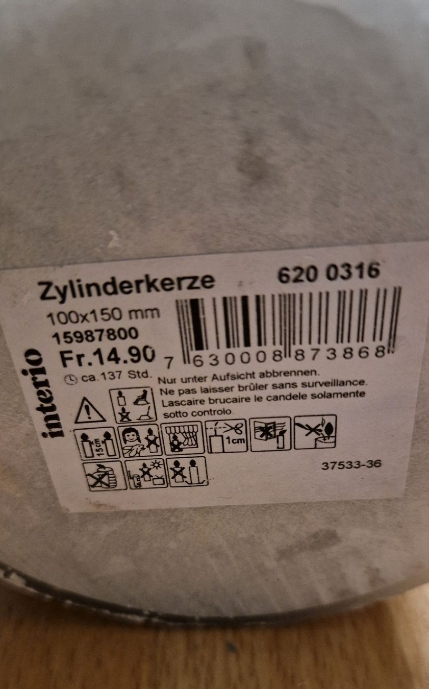 Interio Candele: 5 Zylinderkerzen, NP CHF 74.50 von Interio – Nuovo (secondo la descrizione) da Gasel venduto da sale65 2