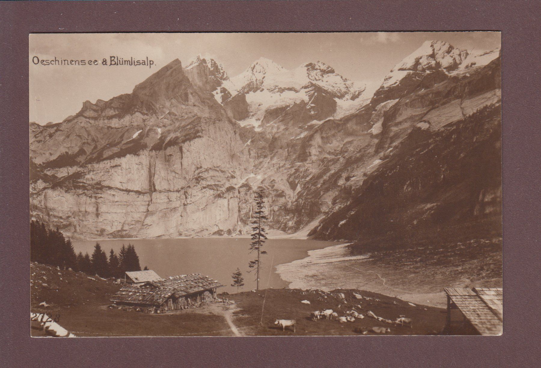 Cartoline postali: OESCHINENSEE - Blümlisalp – Usato da Pully venduto da nicecards