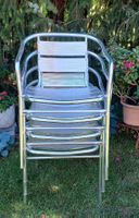 Stapelbare Aluminium-Gartensessel, 4 Stk,