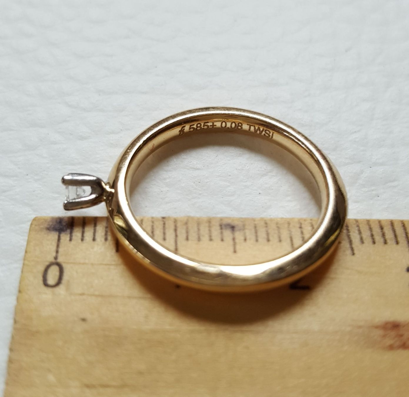 Anelli: Gold 585 Solitär Ring mit Brillant – Nuovo (secondo la descrizione) da Wald ZH venduto da Dasilver