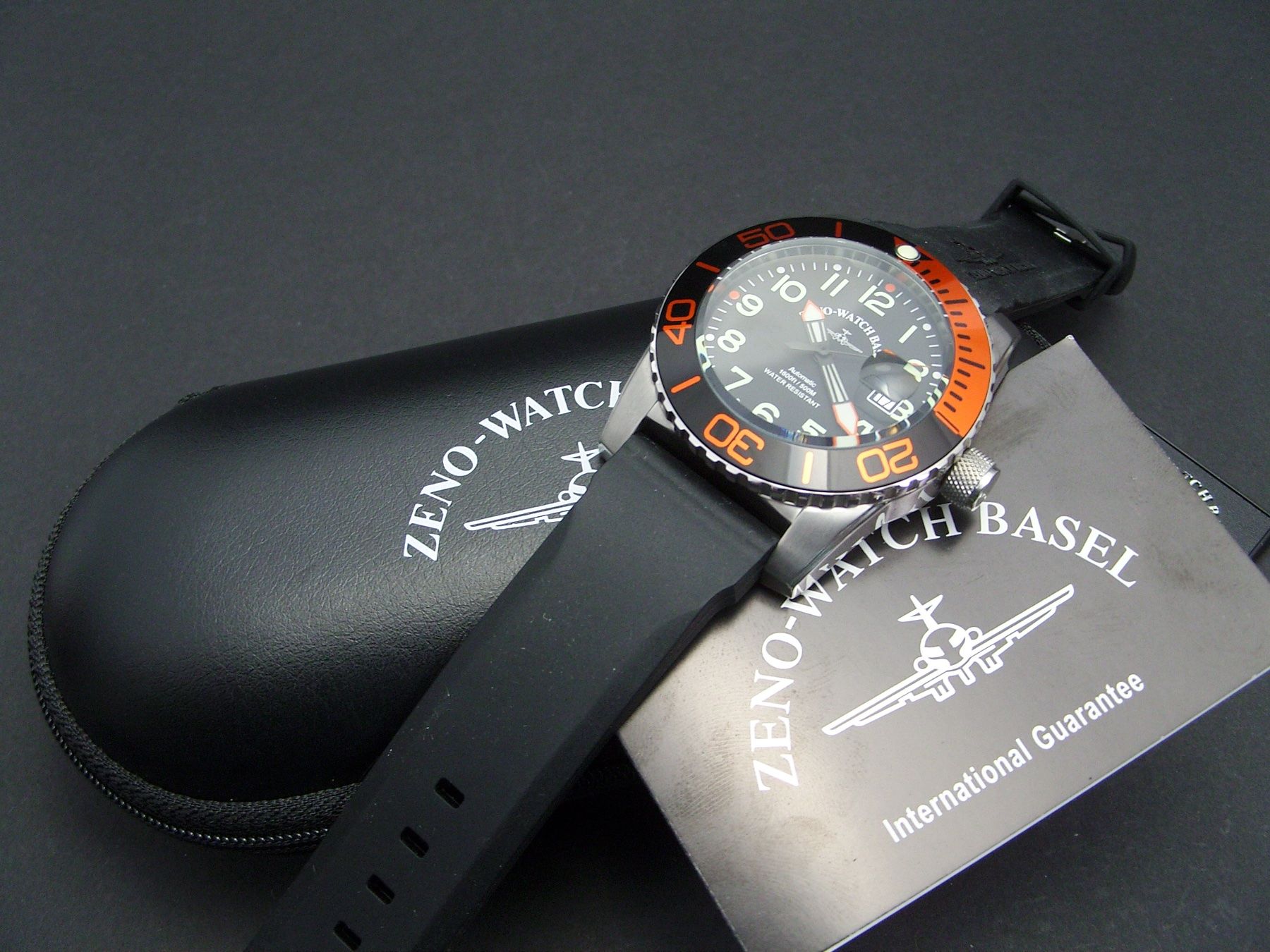 Zeno Orologi: Neue Airplane Diver Automatic Numbers, black/orange – Nuovo e nell'imballaggio originale da Mels venduto da niezie2002 2