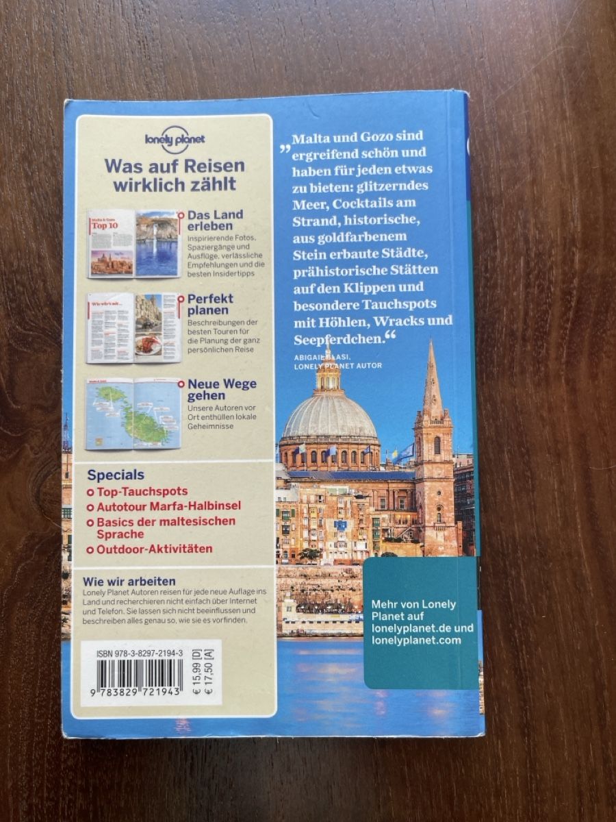 Bücher: Lonely Planet Malta&Gozo – Gebraucht aus Hirzel von BAGY54 1