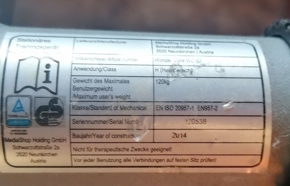 Fitnessgerät Wonder Core 2