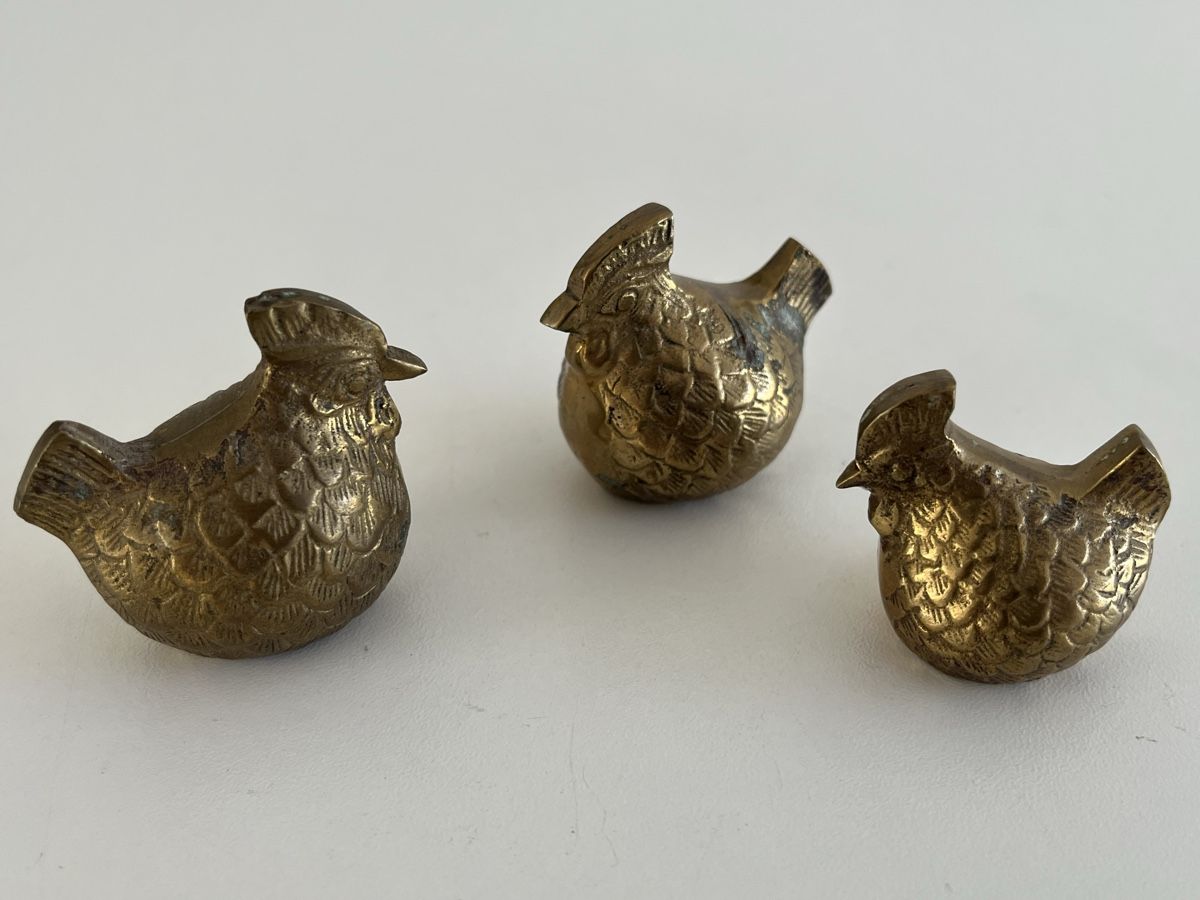 Figuren: 3Stk. Vintage Hühner aus Messing  – Gebraucht aus Wetzikon ZH von seli03