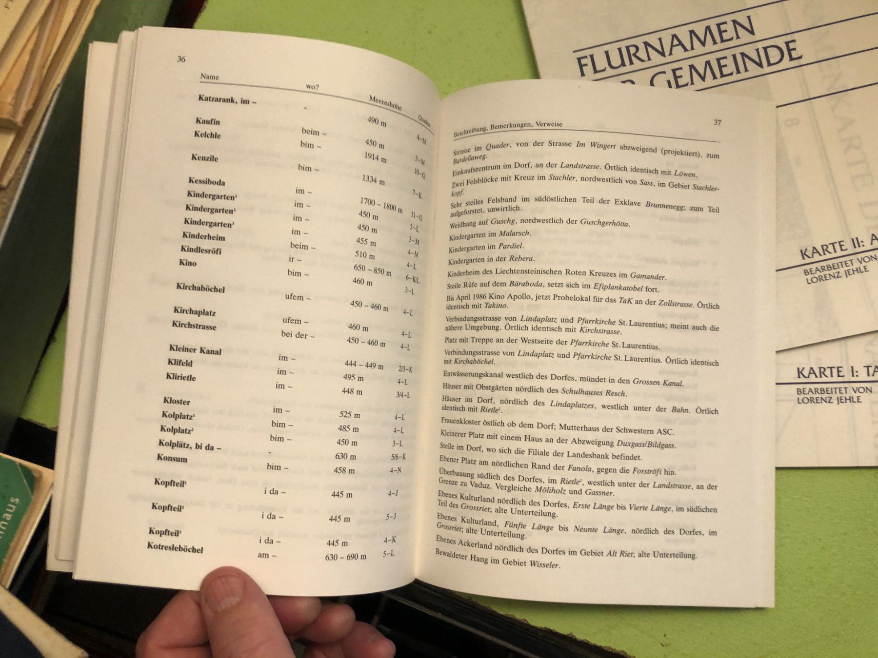 Tinte: Lorenz Jehle: Flurnamen der Gemeinde Schaan. – Usato da Zürich venduto da allp 4