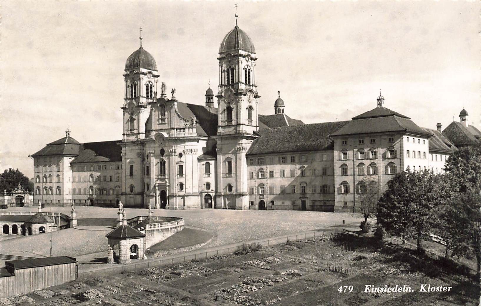 Cartoline postali: Einsiedeln Kloster – Usato da Biasca venduto da Blenio71