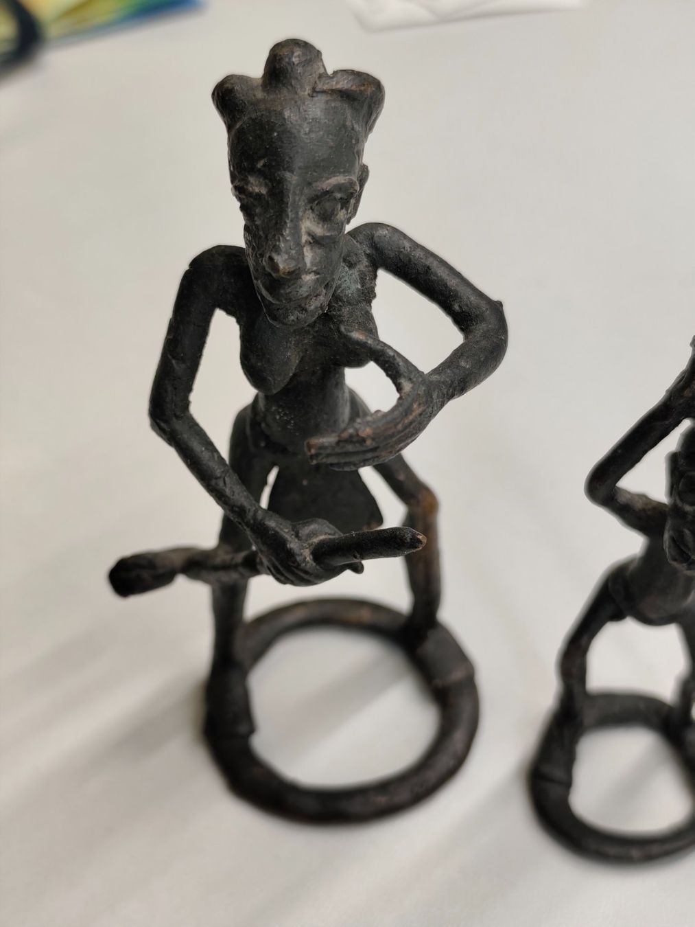 Statuette: Afrika Bronzefigur Ashanti-Stil / Goldgewichte ?? – Usato da Goldswil b. Interlaken venduto da troedlermarkt-goldsw 1