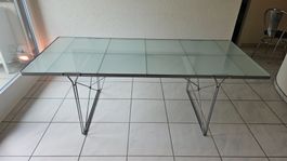 Schöner Moment Tisch aus Stahl & Glas von Niels Gammelgaard