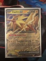 Pokemon Karte Zapdos ex 145/165 Zustand neuwertig