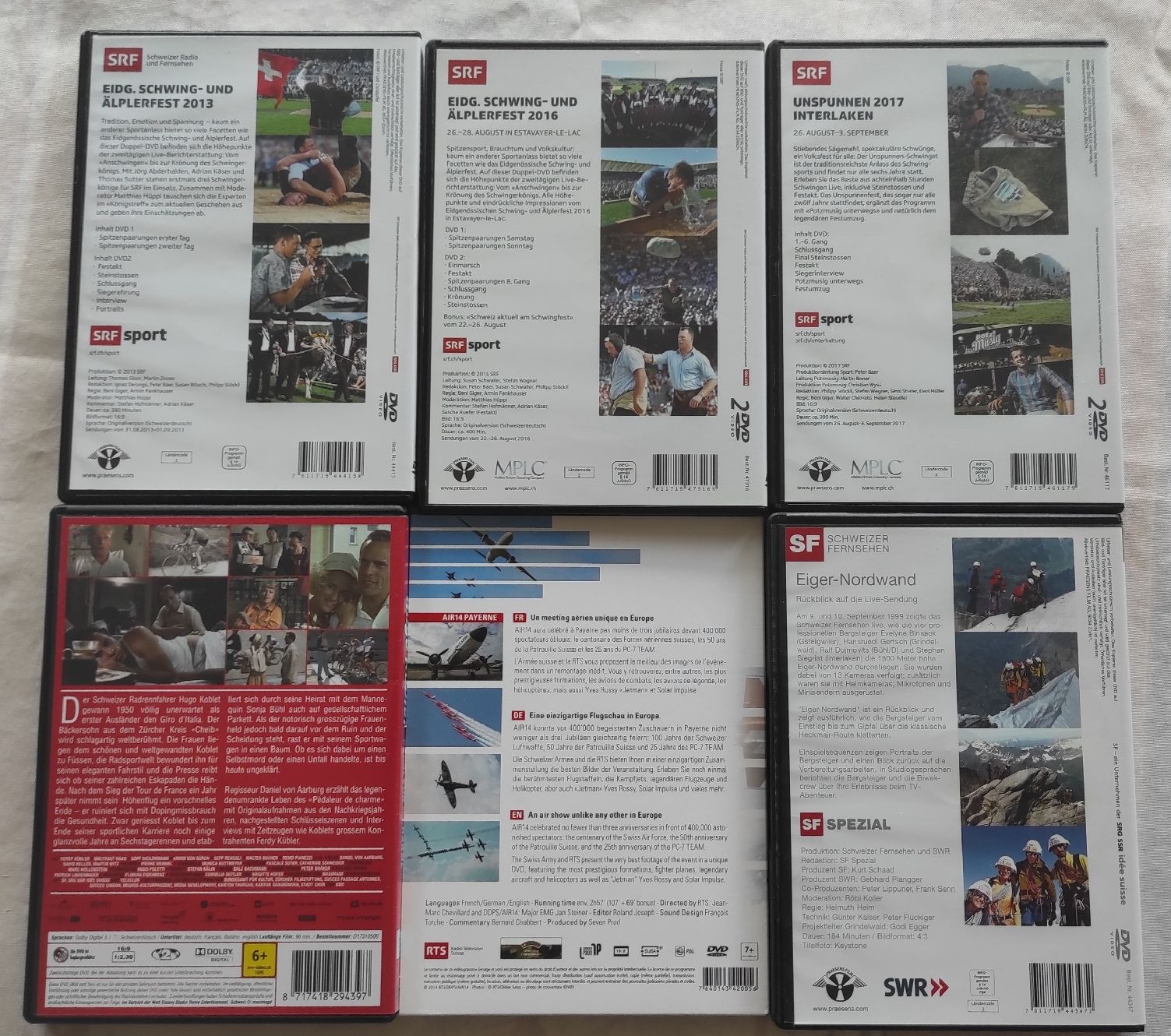 Tutti i DVDs: Schweizer Highlights DVD Set: Schwingen Hugo Koblet Eiger – Usato da Kreuzlingen venduto da Dennis2004 1