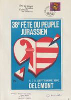 Affiche 38e Fête du Peuple Jurassien Delémont 1985