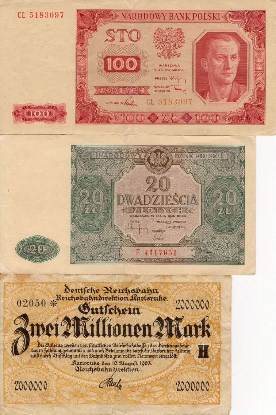 Banknoten: 17 gebrauchte alte Geldscheine – Gebraucht aus Eglisau von Chperfins 4