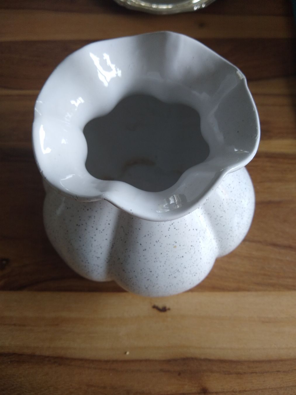 Vasen & Gefässe: White Ceramic Vase, Speckled, Modern, Autumn Decor – Gebraucht aus Dübendorf von rol_fm6d 1