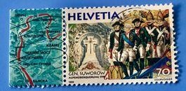 Nr.983 mit Stempel  Denkmal Schöllenen 1999   