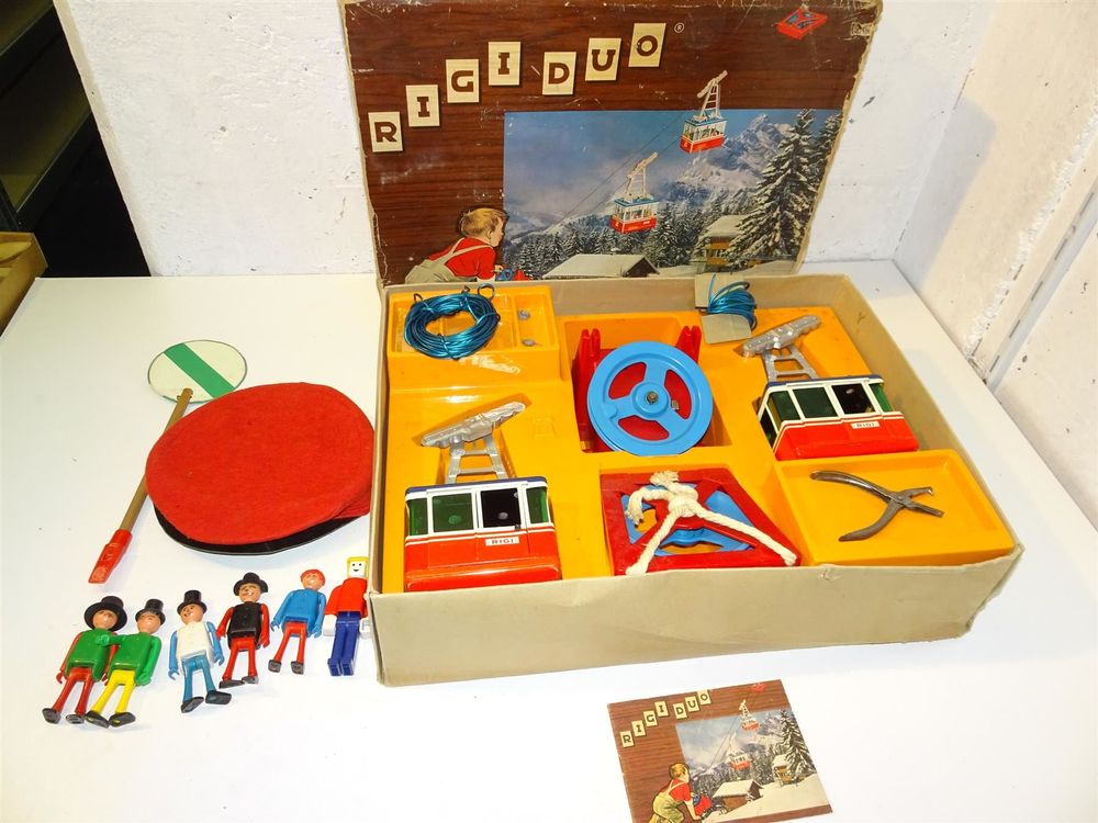 Jouet Mécanique Ancien Lehmann - Téléphériques DUO 2 - Version électrique En Tôle - 1/43