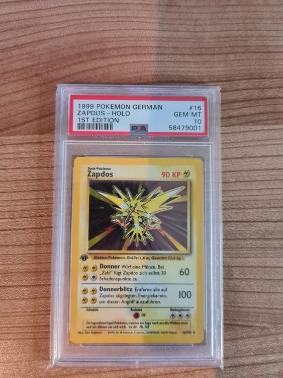 Pokemon - 1. Edition Base Set - Zapdos Holo - PSA 10 | Kaufen Auf Ricardo