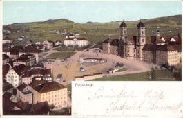 Einsiedeln SZ // 1904 Litho Klosterplatz Kloster