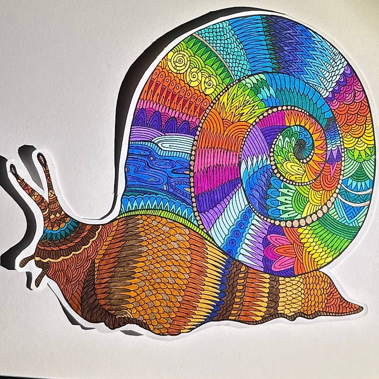 Poster & Bilder: Bild von Hand gemalt "Schnecke" 21cm – Gebraucht aus Muhen von jol_ina00