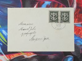 CL33 2x Enveloppe + Timbre Suisse 1945