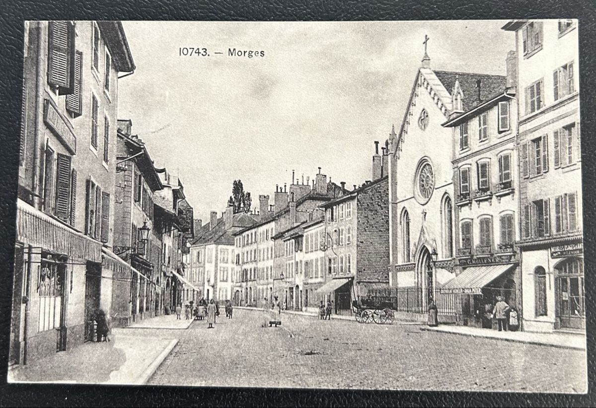 Cartoline postali: AK Morges Strassenpartie  – Usato da Horw venduto da Tellbub