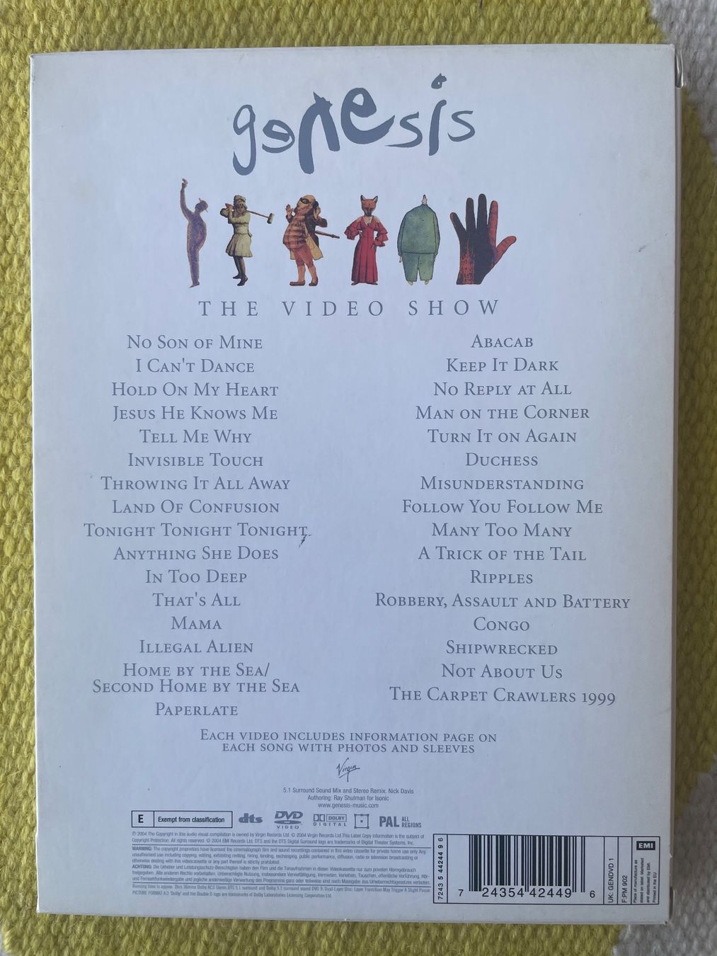 Tutti i DVDs: GENESIS-DVD THE VIDEO SHOW (DIGIPACK) – Usato da Rorschacherberg venduto da CD-Roli 1