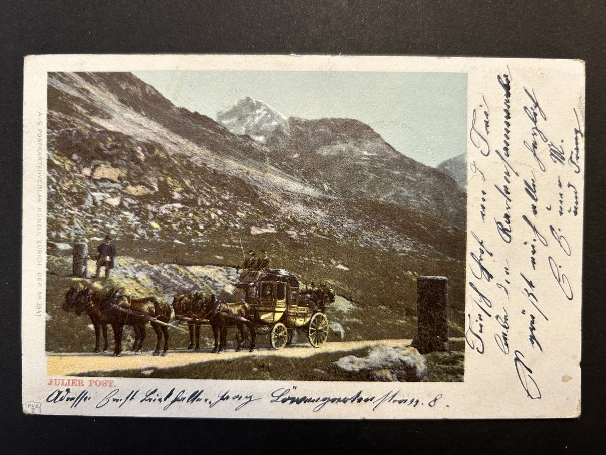 Ansichtskarten: Julierpass Postkutsche Rar! – Gebraucht aus Fanas von Alessio11