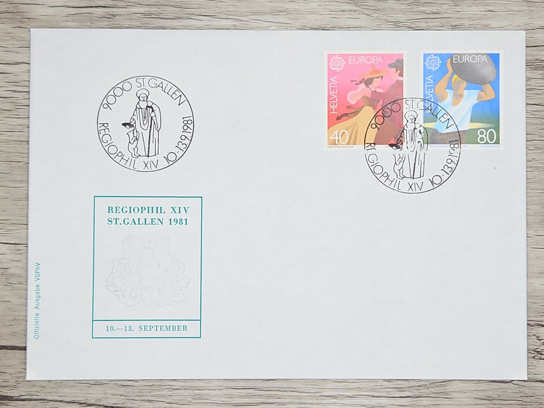 Tutti i francobolli: CL18 Enveloppe + Timbre Suisse 1981 – Usato da Cousset venduto da Patrick_Collections