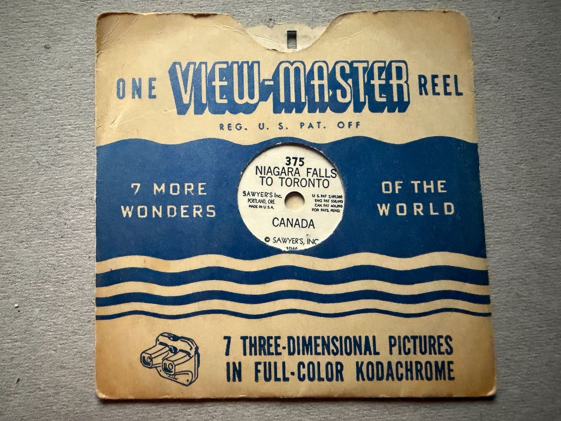 View-master Giocattoli: View-Master 3D: Nr. 375 NIAGARA FALLS TO TORONTO CANADA – Usato da Tegerfelden venduto da siebenmacky