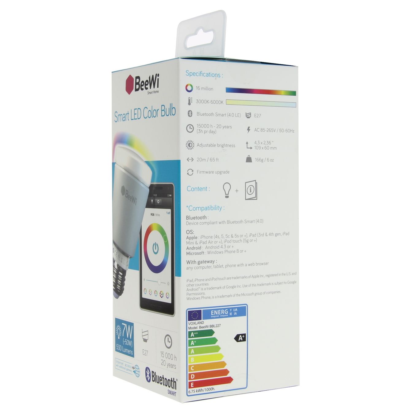 Smart Lampen: Smarte Bluetooth LED Color Glühbirne Leuchtmittel E27 7W – Neu und originalverpackt aus Schaffhausen von Spezialist 3