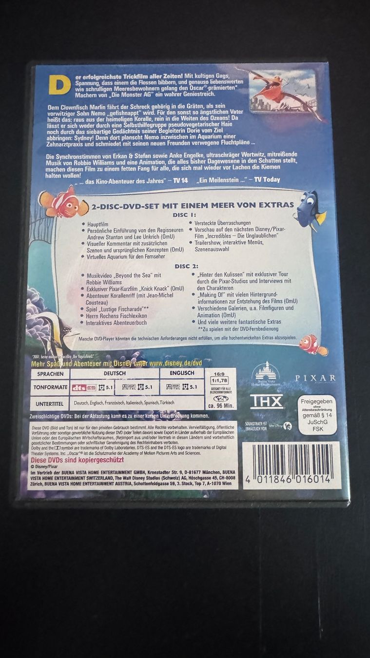 Tutti i DVDs: Findet Nemo DVD 2-Disc-Set – Usato da Wolfhausen venduto da ResalePoint 1