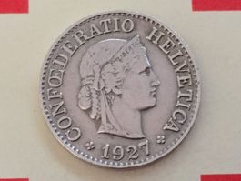 10 Rappen 1927 -vz, nur 2,0 Mio!