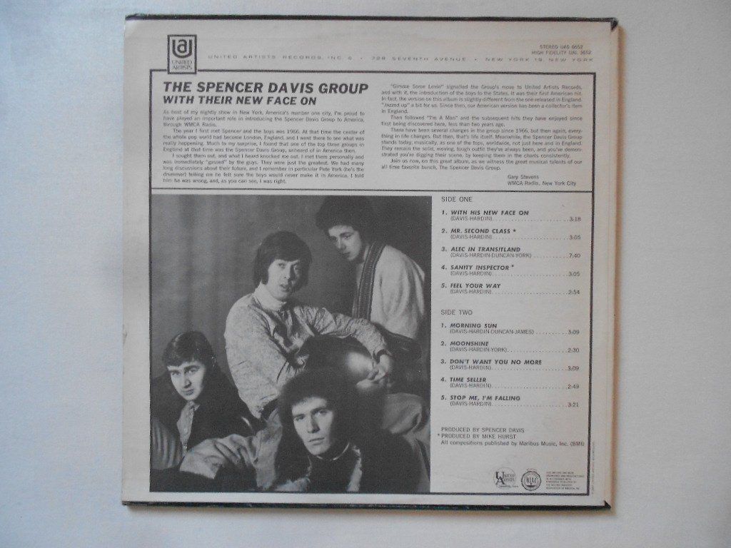 Dischi in vinile: SPENCER DAVIS GROUP  -  WITH THEIR NEW FACE ON – Usato da Bex venduto da Giorgiob 1