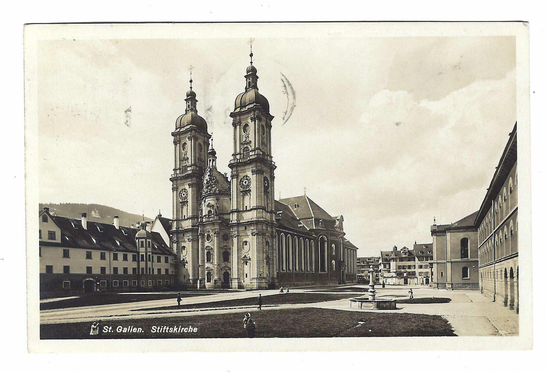 Cartoline postali: St. Gallen Stiftskirche 1927 af – Usato da Aarau venduto da fussball-fussball