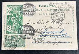 UPU Postkarte Zürich Kroatien und zurück 