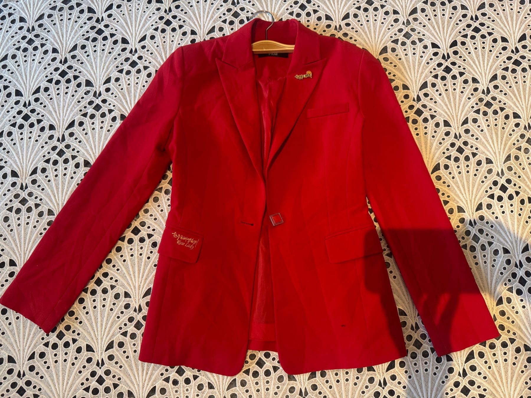 Giacche: Roter Koreanisches Blazer Jacke Grösse S – Usato da Frenkendorf venduto da Style365 2